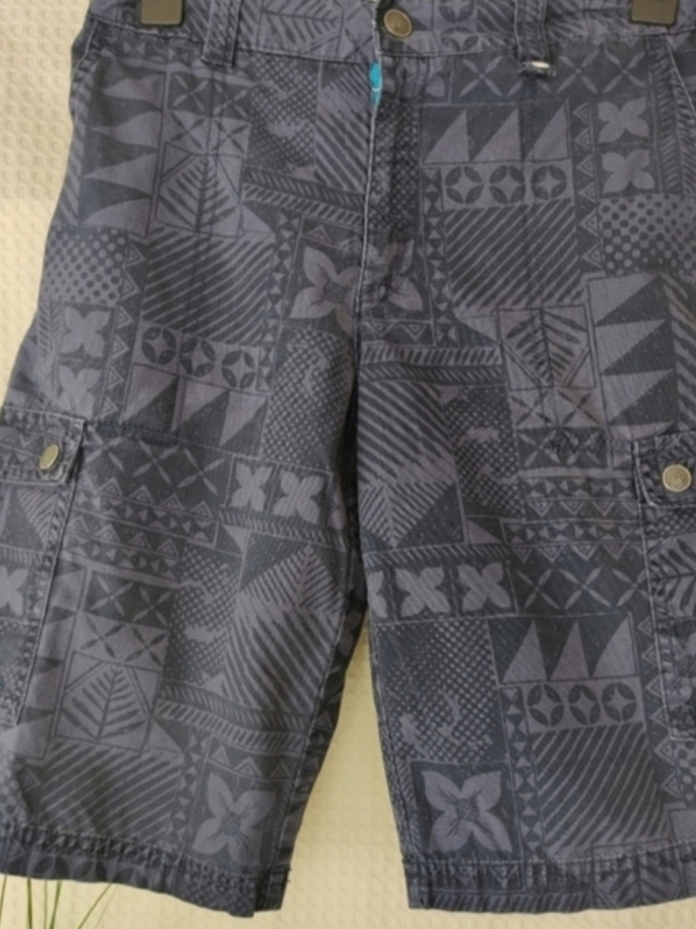 Shawn White Boys Blue Print Cargo Shorts Size 14💰